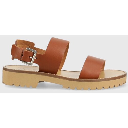 Weekend Max Mara Usnjeni sandali Sapore 2355210534600 ženski, rjava barva Slike