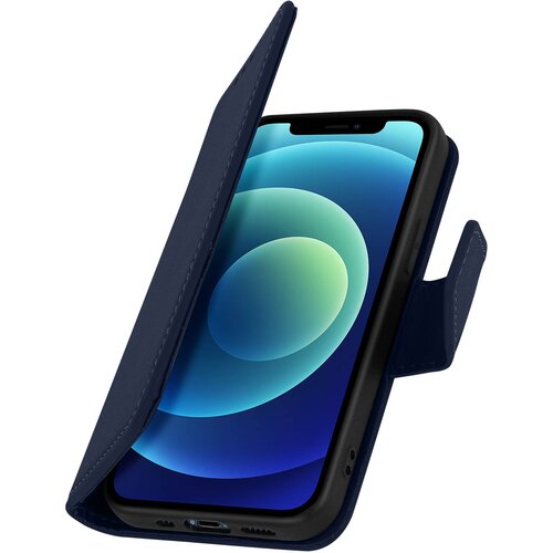 AVIZAR Denarnica etui za iPhone 12 Mini iz premium usnja s funkcijo stojala, Modra noč, (5000189732) Cene