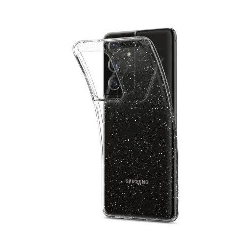 Spigen liquid Crystal ovitek za Samsung Galaxy S21 Ultra G998 prozoren z ble&amp;scaron;čicami Slike