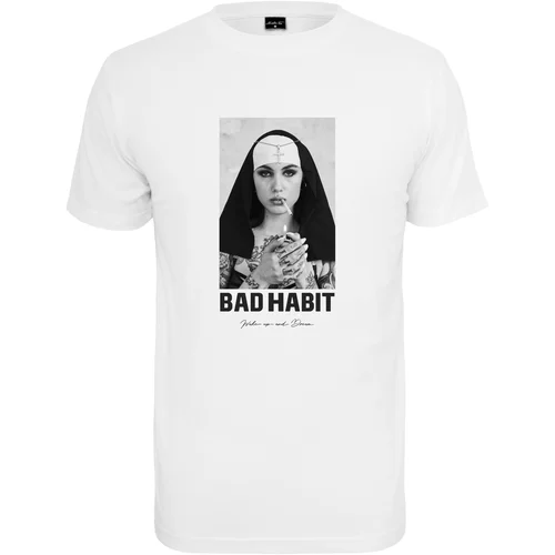 MT Men White Bad Habit T-Shirt