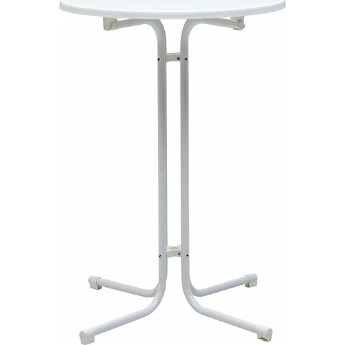  Visoka miza za uporabo na prostem, V x Ø 1100 x 800 mm, bele barve