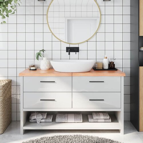  Kupaonska radna ploča svjetlosmeđa 140x60x(2-4) cm masivno drvo Cijene