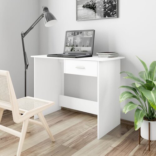 vidaXL Pisalna miza bela 100x50x76 cm iverna plošča Cene
