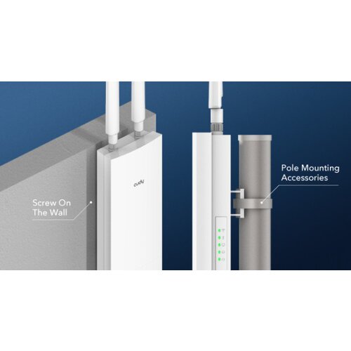 Cudy AP1200 Outdoor AC1200 WiFi Access Point 2.4+5Ghz POE 802.3af/at 1W/2L 10/100M, 2x5dBi Cene