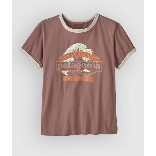 Patagonia Great Waves Ringer T-shirt moonrise taupe Slike