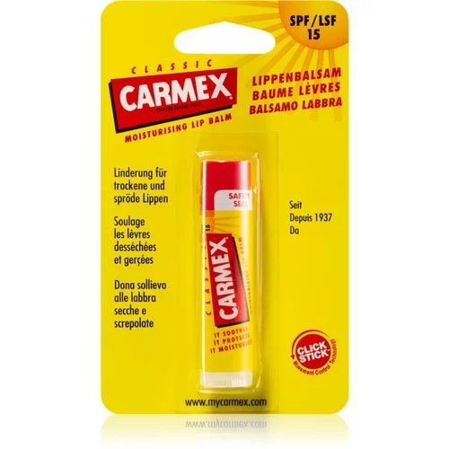 Carmex Classic vlažilni balzam za ustnice v paličici SPF 15 4.25 g