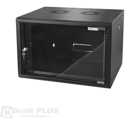 VATPAN Rek orman 7U 19&amp;#039; 450mm CRNI sa stranicama Slike