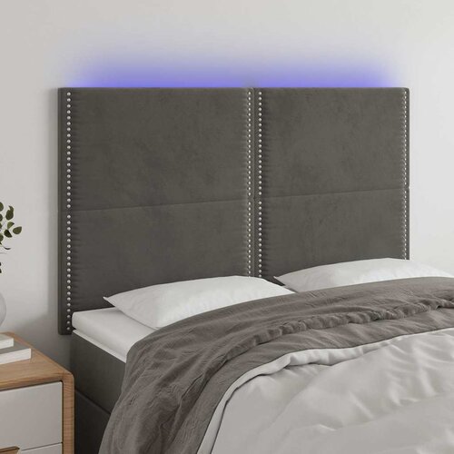  LED uzglavlje tamnosivo 144x5x118/128 cm bar&scaron;unasto Cijene