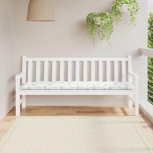 vidaXL Blazina za klop vzorec listja 180x50x7 cm blago Cene