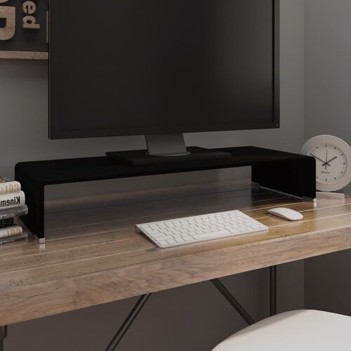 vidaXL Stalak za TV/Monitor Stakleni Crni 80x30x13 cm Cijene
