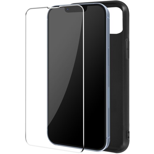 AVIZAR Popolna zašcita IPhone 13 Pro Max, mat crna silikonska torbica, kaljeno steklo proti prstnim odtisom, (20716991) Cene