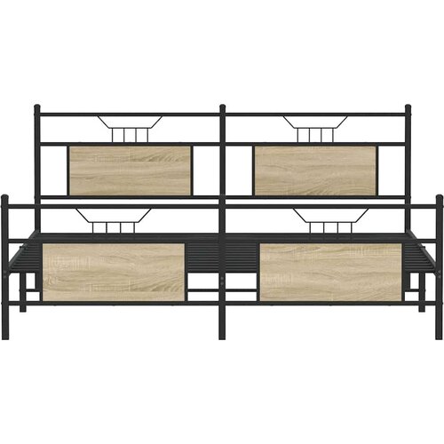 VidaXL metalni okvir kreveta bez madraca boja hrasta sonome 180x200 cm Slike