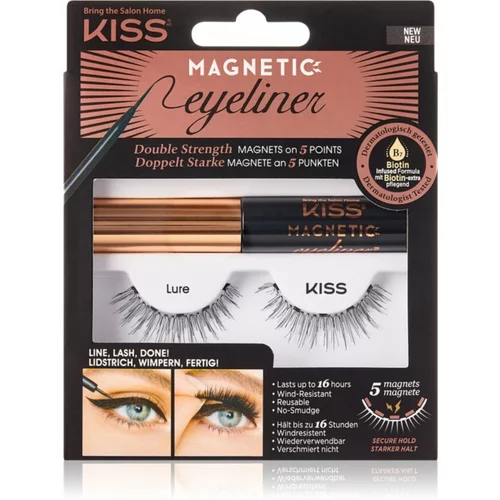 Kiss Magnetic Eyeliner & Eyelash Kit magnetne trepalnice 01 Lure 1 pair