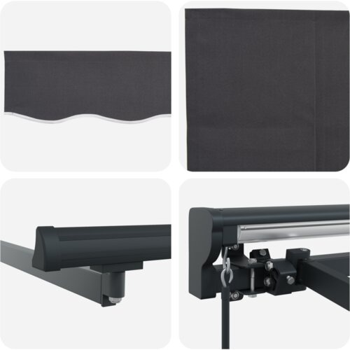 VidaXL ručna retractable tende - antracit, 300x250 cm Slike