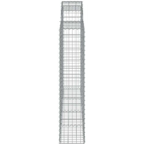  Lučne gabionske ko&amp;scaron;are 8 kom 200x30x40/60 cm pocinčano željezo Slike