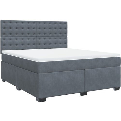 Maison Chic Box spring postelja - Vzmetna postelja z vzmetnico temno siva 180x200 cm žamet SL23564, (21891619) Cene