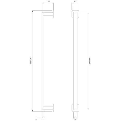  omnires NL80214CR - zidni držač za pe&amp;scaron;kire nelson 42 cm polirani hrom Slike