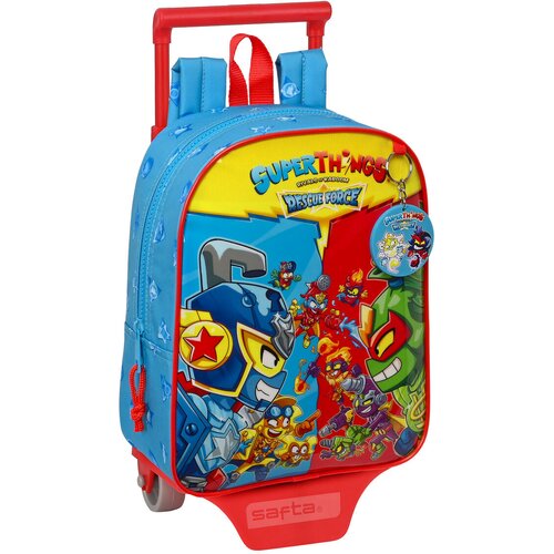  Školski Ruksak s Kotačima SuperThings Rescue force Plava 22 x 27 x 10 cm Cene