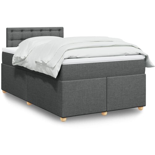  Krevet box spring s madracem tamnosivi 120 x 190 cm tkanina Cijene