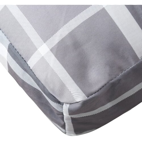  Jastuci za palete 2 kom sivi karirani od tkanine &amp;Scaron;arena 80 x 80 x 12 cm Slike