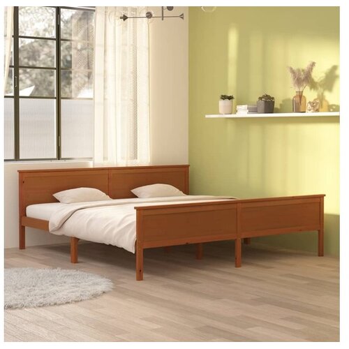  Okvir Za krevet od masivne borovine boja meda 200 x 200 cm Cene