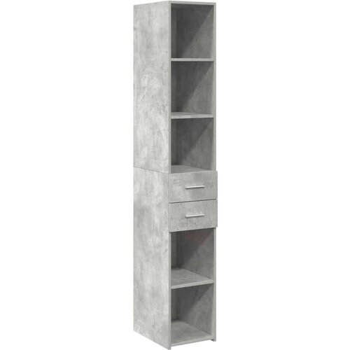 VidaXL Ozka omara za shranjevanje betonsko siva 30x42,5x225cm inž. les Slike