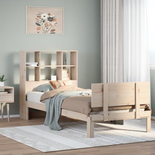 vidaXL Krevet s regalom za knjige bez madraca 90x190 cm od borovine Cijene
