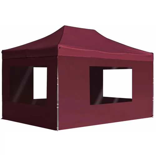  Profesionalni sklopivi šator za zabave 4,5 x 3 m crvena boja vina