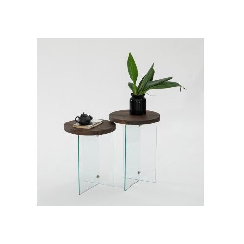 Hanah home Serenity 2 set klub stolova, 2 dijela, smeđa Cene