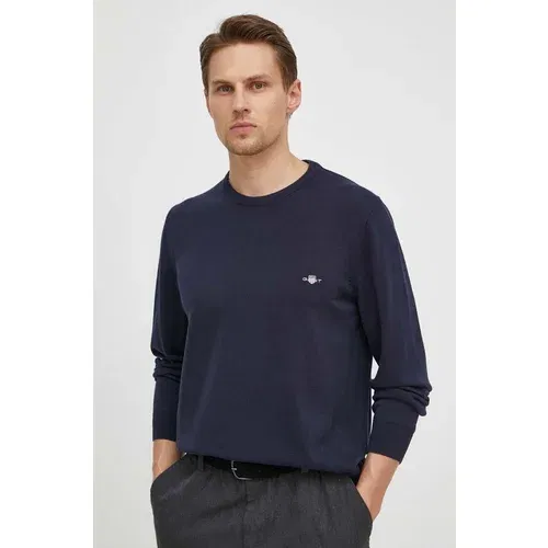 Gant Pamučni pulover boja: tamno plava, lagani