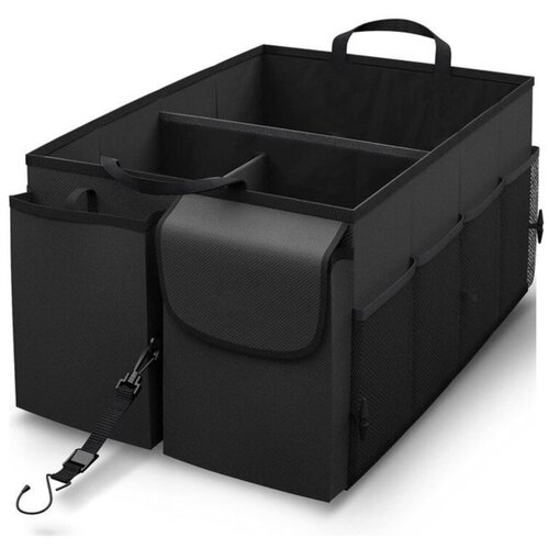 INF Zložljiv organizator prtljažnika iz Oxford platna z več predali Black, (5000327414) Slike