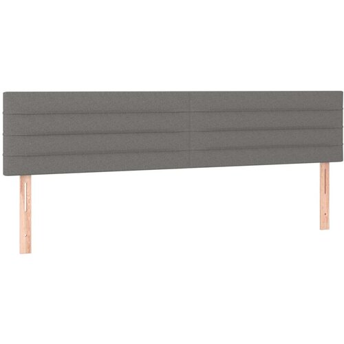 Krevet s oprugama i madracem tamnosivi 200 x 200 cm od tkanine Slike