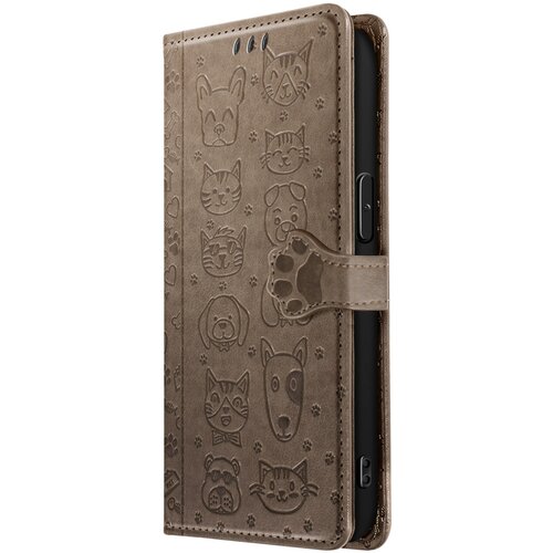 AVIZAR Ohišje za iPhone 16e Design Cat and Dog Clamshell Wallet, Siva, (5000010567) Cene