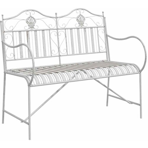  Vrtna klupa Antič White 103,5 x 59 x 89 cm Čelik Slike