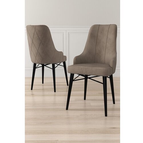 Hanah home set stolica Neta, 46x95x42 cm, 6 dijelova, crno-smeđa Cijene