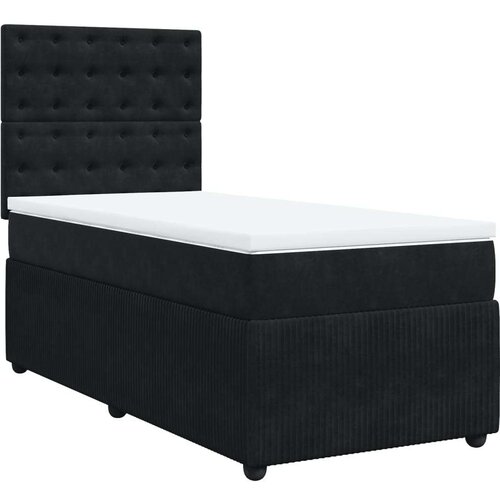 VidaXL box spring krevet s madracem crni 80 x 200 cm bar&amp;scaron;unasti Slike