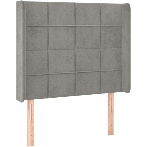 Maison Chic vzglavna omarica - nočna omarica - posteljna omarica z u&amp;scaron;esi svetlo sivo 93x16x118/128 cm žamet, (21712711) Slike