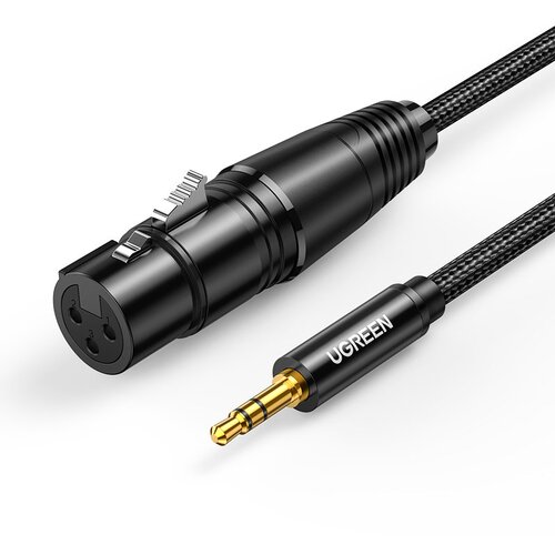 Ugreen Kabel audio kabel 3,5 mm mini jack (mo&scaron;ki) - XLR (ženski) 1m črn, (21090412) Cene