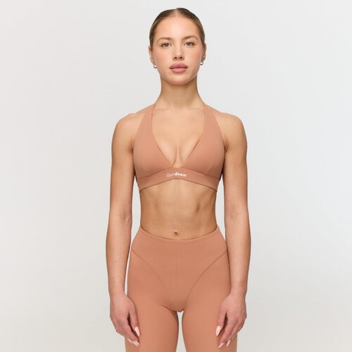 GymBeam Fierce Halter Sports Bra Caramel S Cene