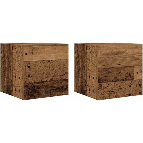 Maison Chic Stenska TV omarica - TV stojalo - Televizijska omarica 2 kosa starinski les 30,5x30x30 cm, (21698962) Slike