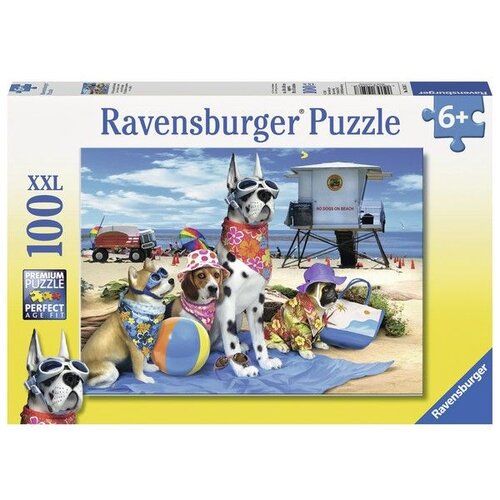 Ravensburger puzzle - Psi na plaži - 100 delova Slike