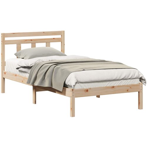 vidaXL Konstrukcija postelje Rjava 80 x 200 cm Masivno borovo les, (5000127689) Cene