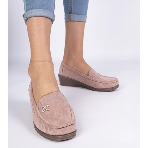 D/CEO marka niezdefiniowana Pink loafers with a wedge made of eco-suede Sarimi Cene