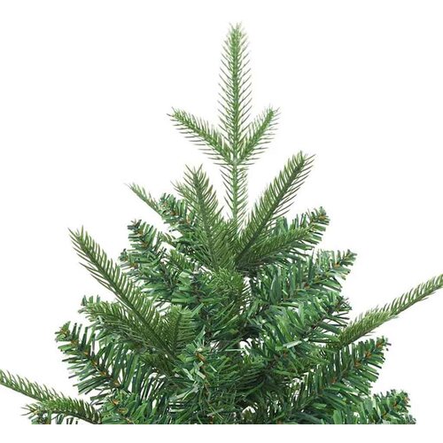 VidaXL Umjetno predsvijetljeno božićno drvce Zelena 180 cm PVC i PE Slike