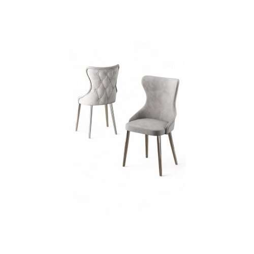 Hanah home set stolica (4 komada) alpa grey chrome Cene