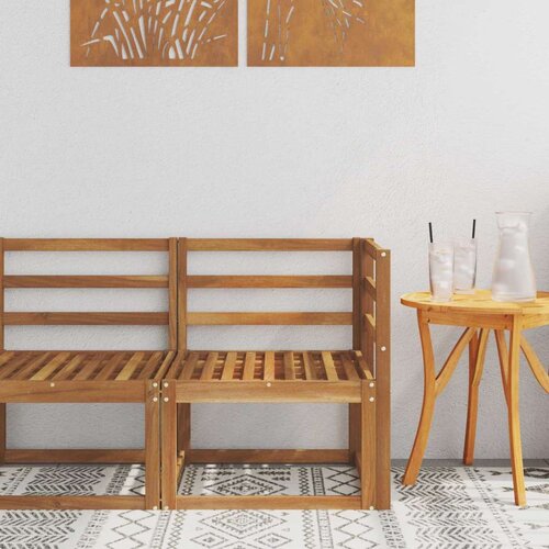 Vanjski kutni kauč Čvrsto drvo akacije Prirodna 63 x 63 x 73 cm Cijene