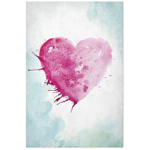  Plakat - Watercolor Heart 40x60 Bez okvira Slike