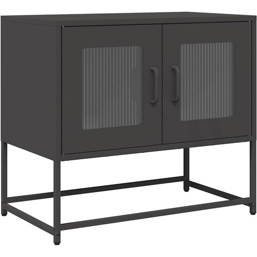 Maison Chic TV omarica - TV enota - Televizijska omarica črna 68x39x60,5 cm Hladno valjano jeklo, (21698977) Cene