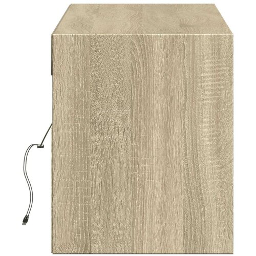 VidaXL Zidni TV ormarić s LED svjetlima boja hrasta sonome 140x31x38cm Slike