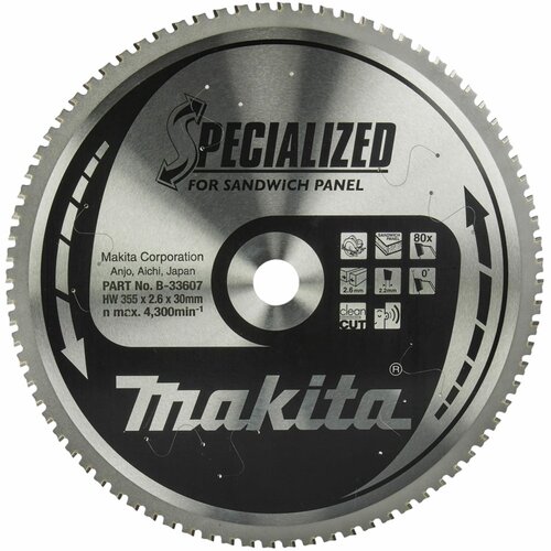 Makita CIRCULAR SAW BLADE 355x30x80Z SPECIALIZED SANDWICH PANELS Cijene